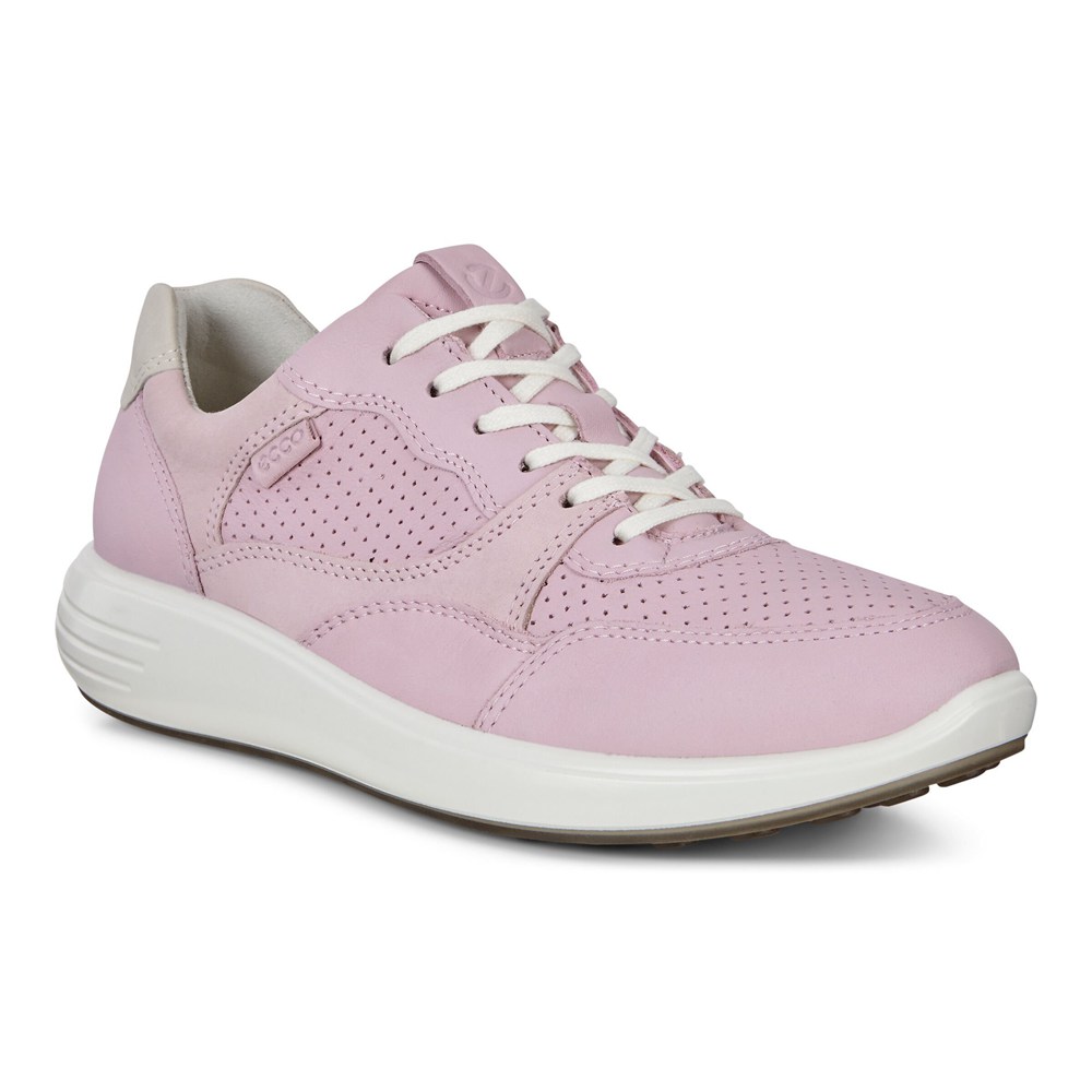 Womens Sneakers - ECCO Soft 7 Runner - Pink - 0978XGWNY